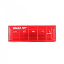 Pilulier journalier Anabox 5 prises par jour Orange fluo