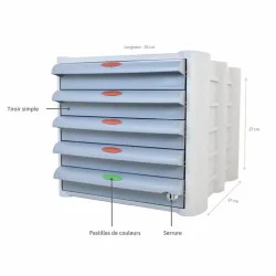 Pilulier 4S 5 petits tiroirs avec fermeture - descriptions