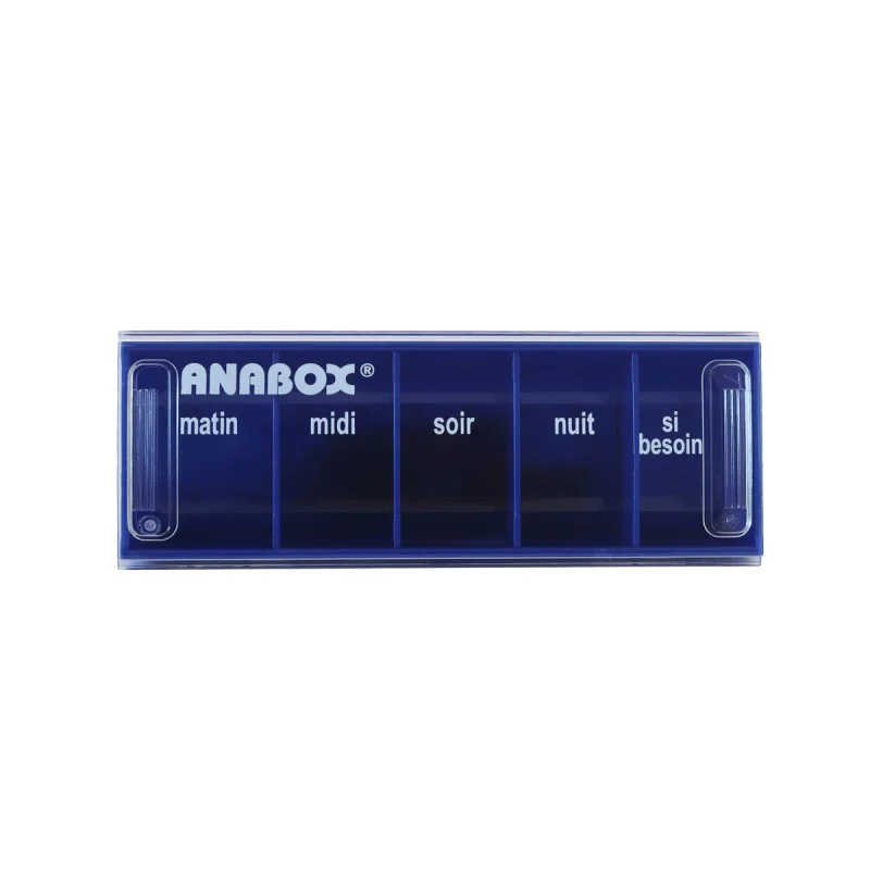 RECONDITIONNE Pilulier journalier Anabox 5 prises par jour Bleu Marine